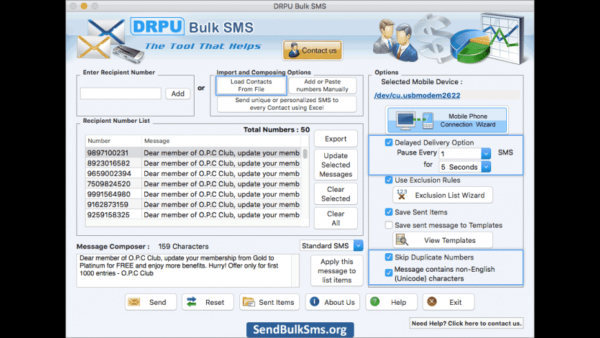 DRPU bulk SMS sender - Image 2